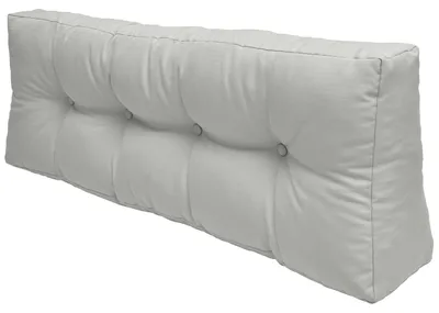 Image de Beautissu Coussin de palette Coussin de dossier d'extérieur ECO Elements, 120 x 40 cm, gris clair