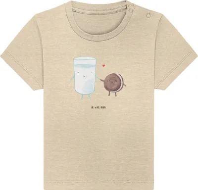 Produktbild von Mr. & Mrs. Panda  T-Shirt Milch Keks 24. - 36. Monat - Natural Raw - Geschenk, Kekse, Romantisch, Baby Kurzarmshirt, Kaffee, Baumwollshirt, Shirt, Babyshirt, Cookie