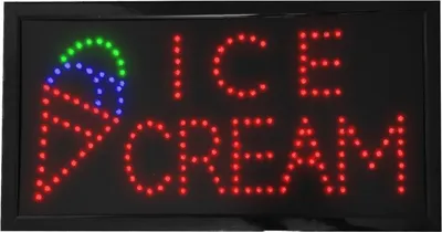 Obrázek produktu pro LED Reklame Leuchtschild, 48 x 25 cm, Ice Cream