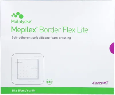 Produktbild von Mepilex Border Flex Lite Schaumverband 15x15 cm, 5 St VER