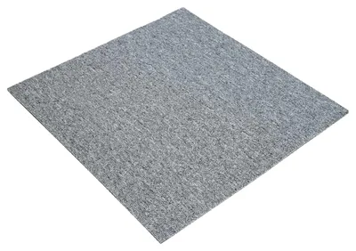 Zdjęcie produktu dla Płytka dywanowa vidaXL, jasnoszara, 50 x 50 cm, 4 szt., z PP i bitumu