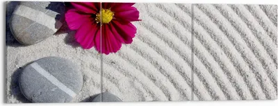 Produktbild von Bild auf Leinwand - Leinwandbild - Zusammensetzung Steine Entspannung - 150x50cm - Wand Bild - Wanddeko - Leinwanddruck - Bilder - Kunstdruck - Leinwand bilder - Wandkunst - CA150x50-0497