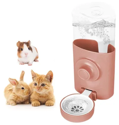 Produktbild von automatische Trinkflaschen - Trinkflasche für Kleintiere - 600 ml - hängend - Trinkflasche für Kaninchen, Meerschweinchen, Chinchillas, Igel – Rosa