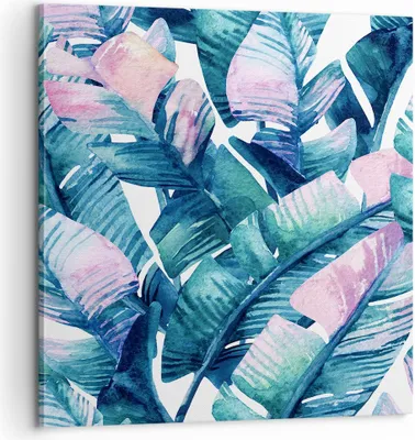 Produktbild von Bild auf Leinwand - Leinwandbild - Blatt Pflanze Blume - 60x60cm - Wand Bild - Wanddeko - Wandbilder - Leinwanddruck - Bilder - Kunstdruck - Wanddekoration - Leinwand bilder - Wandkunst - AC60x60-3949