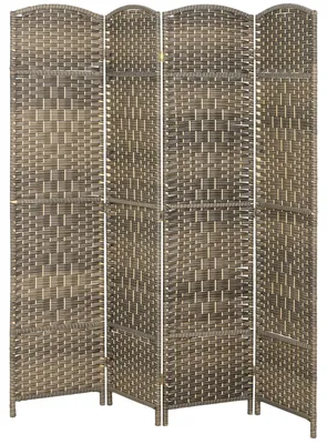 Produktbild von HOMCOM Paravent 4-teilig 180 x 180 cm Raumteiler Faltbar Trennwand Waschschwarz