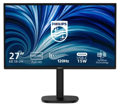 Zdjęcie produktu dla Philips 3000 series 27B2N3200J/00, 68,6 cm (27"), 1920 x 1080 px, Full HD, LCD, 4 ms, Czarny
