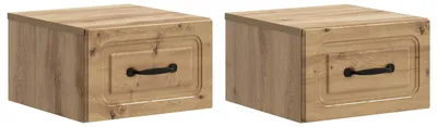 Obrázok produktu pre vidaXL Nástenný nočný stolík, 2 ks, dub Artisan, 34,5 x 33 x 20 cm