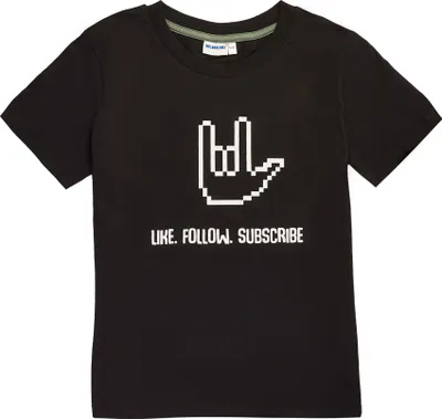 Productafbeelding van T-shirt voor jongens, model "Like", zwart, maat 140