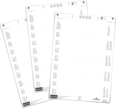 Produktbild von DURABLE Einsteckschilder 150x67 mm 80 St., 100302 weiß