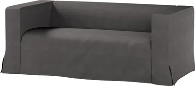 Produktbild von Dekoria Bezug für Klippan 2-Sitzer Sofa, lang mit Kellerfalte, dunkelgrau, Klippan 2-er
