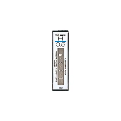 Zdjęcie produktu dla Mitsubishi Pencil Hi-uni Wkłady grafitowe do ołówków automatycznych • 0,5 mm • H