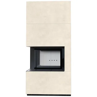 Produktbild von Kaminbausatz KRATKI FLOKI BOX links 8 kW Ø 160 Quarzsinter FOKOS TALCO