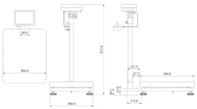 Zdjęcie produktu dla PCE Instruments – platformowa waga PCE-SD 60C
