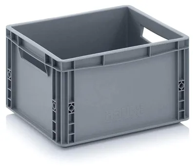 Produktbild von Eurobehälter 40 x 30 x 22 cm, 20 Liter Lagerbox mit Griffen, stapelbare Kunststoffbox für private und gewerbliche Nutzung