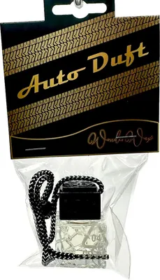 Produktbild von WonderWax Auto Duft Lufterfrischer Quadratisch mit Glasmuster klar-schwarz 10 ml|Black Sand & Beach|Innenraum Deko Parfüm Car Scent Baum Geruch Luxus Aufhänger