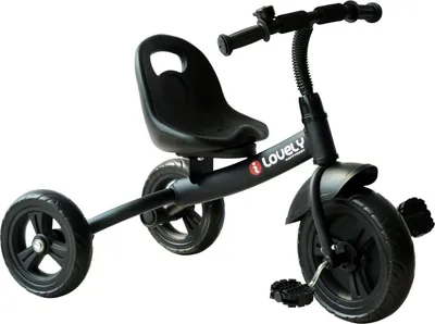 Produktbild von HOMCOM Dreirad für Kinder über 18 Monate mit Glockenschutzblech, Sicherheitsrad, 79 x 50,5 x 58 cm, Schwarz