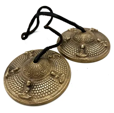 Imagen del producto de Tingsha tibetana - Cinco Buda - aproximadamente 9.5cm