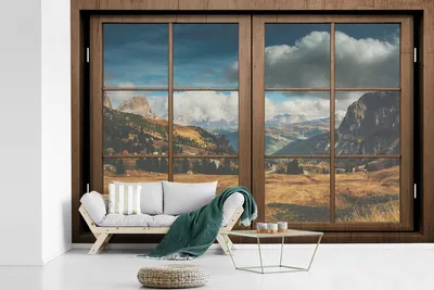 Produktbild von MuchoWow® Fototapete für Wohnzimmer oder Schlafzimmer Wandtapete Vinyl Motivtapete Aussicht - Weg - Berg - 450x300 cm - Gemusterte