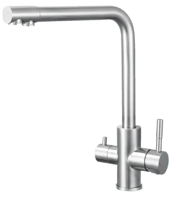 Obrázek produktu pro Kuchyňská baterie, třícestný design, dva kohoutky, chrom, připojení G3/8