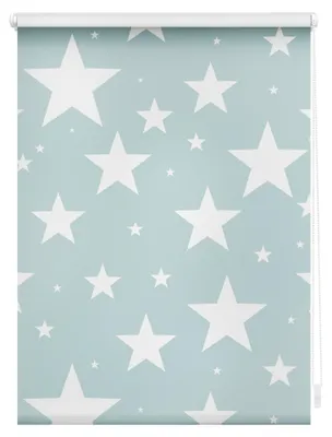 Produktbild von Lichtblick Rollo Klemmfix, ohne Bohren, blickdicht, Sterne Petrol 90 x 150 cm (B x L)