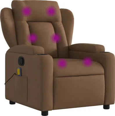 Produktbild von vidaXL Massagesessel Braun Stoff