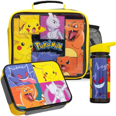 Pokemon Lunchtasche 3-teilig mit Bento-Box & Wasserflasche