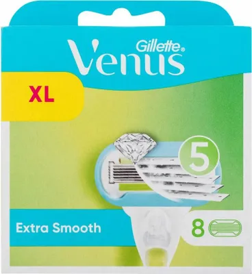 Produktbild von Gillette Extra Smooth, Frauen, Gillette, https://gillette.com.au/, Blau, Weiß, 8 Stück(e)