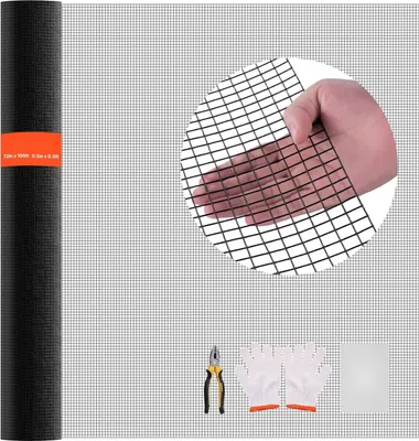 Immagine prodotto di Recinzione in rete metallica - Rete per pollai / voliere - Dimensioni 183 cm x 30,48 m - Dimensione maglia 1,27 cm - Spessore filo 1,06 mm - Zincata e rivestita in PVC - Per conigli e pollame