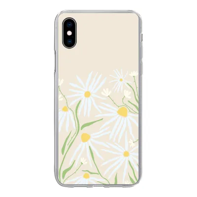 Produktbild von MuchoWow® Handyhülle Schutzhülle Hülle für iPhone Xs Blume - Muster - Gelb Silikon Softcase Handy Hülle - Handytasche