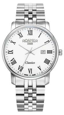 Produktbild von Roamer Armbanduhr Date Classico Gents White - Silver