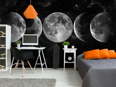 Produktbild von Vlies Fototapete Mond 400x280 cm Tapeten Wandtapete XXL Kosmos Nachthimmel Planet Himmel i-A-10013-a-c