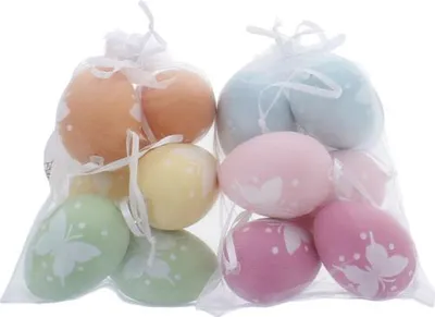 Produktbild von Dekohänger-Set Eier bunt, 6tlg. - ca. 6 cm - 1 Stück