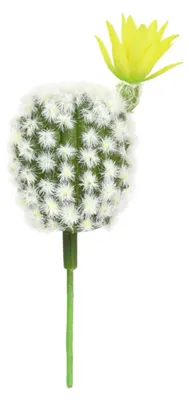 Künstlicher Mini-Kaktus mit Blüten, 13 cm, Dekoration