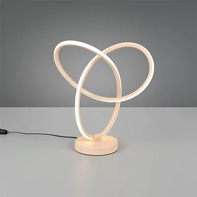 Obrázok produktu pre Stolná lampa LED, piesková, šnúrový vypínač, H 28 cm