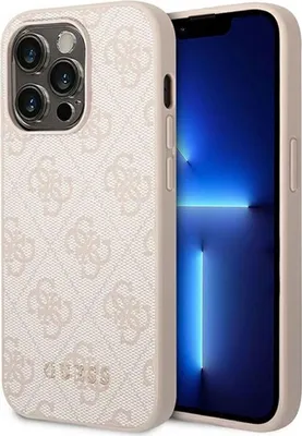 Produktbild von Guess Guhcp14Xg4Gfpi Iphone 14 Pro Max 6.7 Růžové/Růžové Pevné Pouzdro 4G Kovové Zlaté Logo