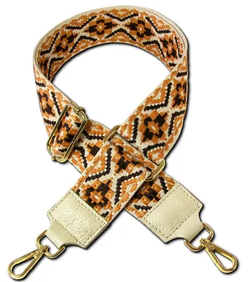 Produktbild von Florence Tragegurt Ornamentmuster beige braun schwarz Canvas Boho-Gurt D2OGP001YI