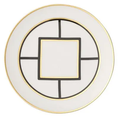 Zdjęcie produktu dla Villeroy & Boch MetroChic, Talerz śniadaniowy, Okrągły, Porcelana, Czarny, Złoto, Biały, 21,9 cm, 20 mm