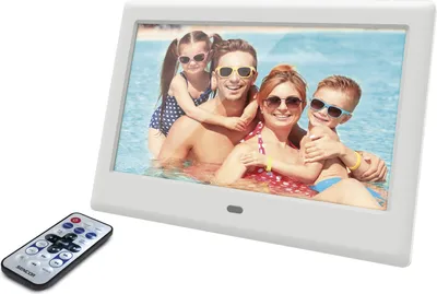 Obrázek produktu pro SENCOR SDF 782 WH Digitální fotorámeček, displej 7" (17,8 cm) HD 1024×600 IPS, čtečka karet, podpora USB, zobrazení foto JPG, videa MPEG1-4, audio MP3, dálkové ovládání