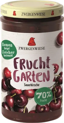 MUS WIŚNIOWY (70 % OWOCÓW) BEZGLUTENOWY BIO 225 g - ZWERGENWIESE