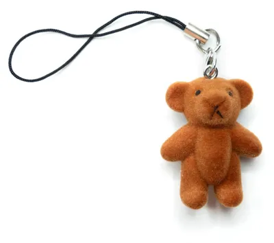 Produktbild von Teddy Teddybär Flock Handyanhänger Miniblings Handyschmuck Bärchen hellbraun