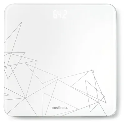 Immagine prodotto di Medisana PS 437 - Bilancia pesapersone elettronica - 180 kg - 0,1 g - kg,lb,st - Rettangolo - Grigio - Bianco