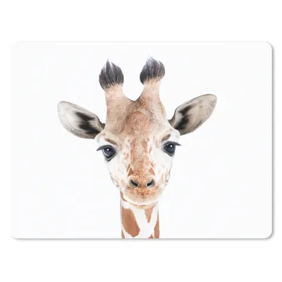 Produktbild von MuchoWow® Mauspad Mousepad Giraffe - Tiere - Natur - Porträt 23x19 cm - Mousepads - Maus Mat - Pad - Mausunterlage - Schreibtischunterlage - Mauspad
