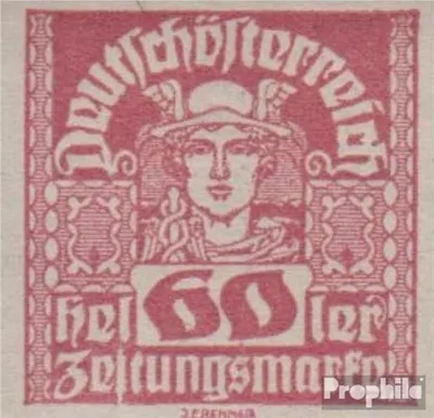 Produktbild von Briefmarken Österreich 1920 Mi 306I, Zestungsmarke mit Falz Merkurkopf
