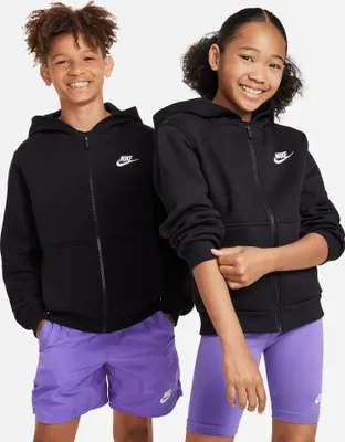 Image de Nike K Nsw Club Flc Hd Fz Ls Lbr Noir/Blanc Noir/Blanc M