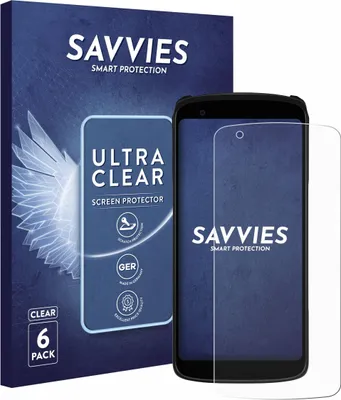 Produktbild von 6x Für Zebra TC22R Schutzfolie Savvies Displayschutz Display Schutz Folie Klar Transparent