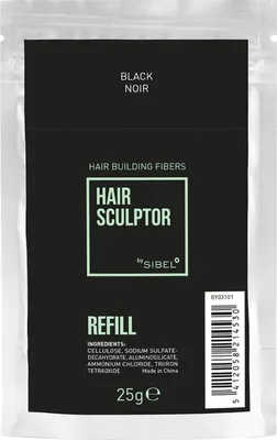 Produktbild von Sibel Hair Sculptor Hair Building Fibers Black Refill 25gr