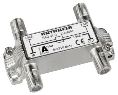 Obrázok produktu pre Kathrein EAD 01/G, 75 ohm, 5 - 1218 MHz, Strieborná, Zinok, 1 kusov, F