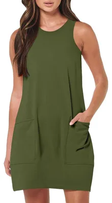 Imagen del producto de Vestido de verano para mujer, con bolsillos y diseño sin mangas