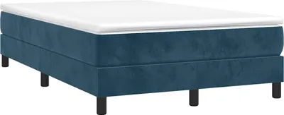 Obrázok produktu pre vidaXL Box spring bed frame dark blue 120x200 cm velvet
