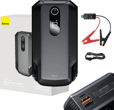Obrázok produktu pre OUTLET Baseus autoštartér / powerbanka super energy max autoštartér (špičkový prúd 2000a / 20000 mah, 42w) čierna (cgnl020001)
